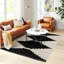 Tapis moderne noir et ivoire