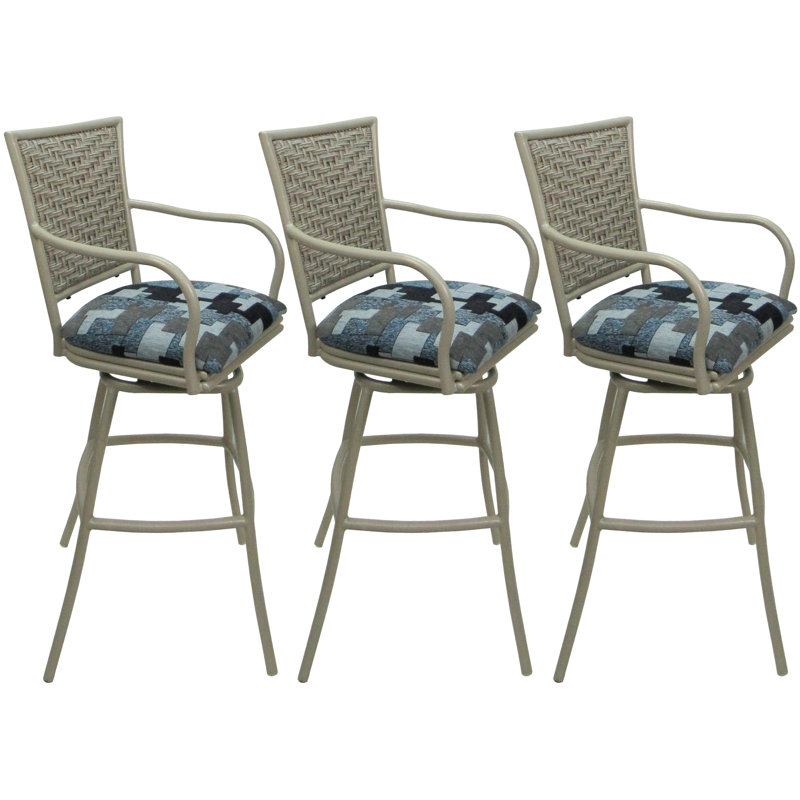 Ensemble de 3 Dunkerque avec accoudoirs, Marine, Beige