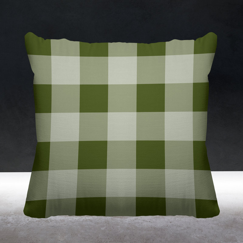 Coussin décoratif intérieur / extérieur Autumn, 17 po x 17 po, Vert, Carré