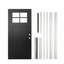 Porte d'entrée en fibre de verre avec cadre en PVC, porte extérieure vers l'intérieur avec moulure de brique à droite-131197366-131197369