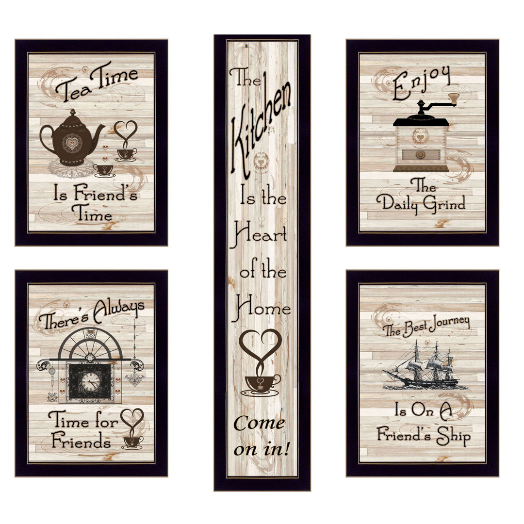 Kitchen Friendship Collection 5-Piece Vignette Wall Art for Home Décor by Millwork Engineering August Grove®