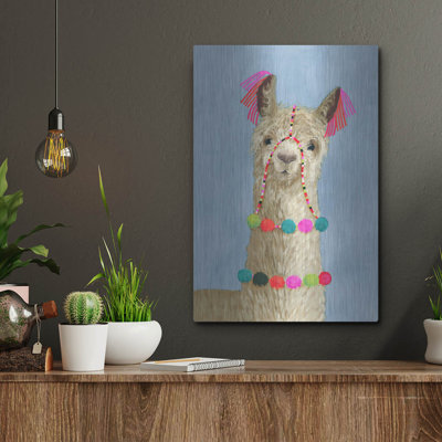 "Adorned Llama III" par Victoria Borges sur métal