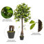Arbre de camélia artificiel 50 po