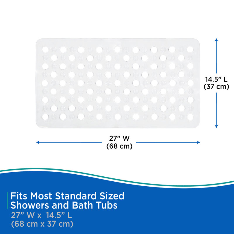 Vinyl Shower Mat, Clear