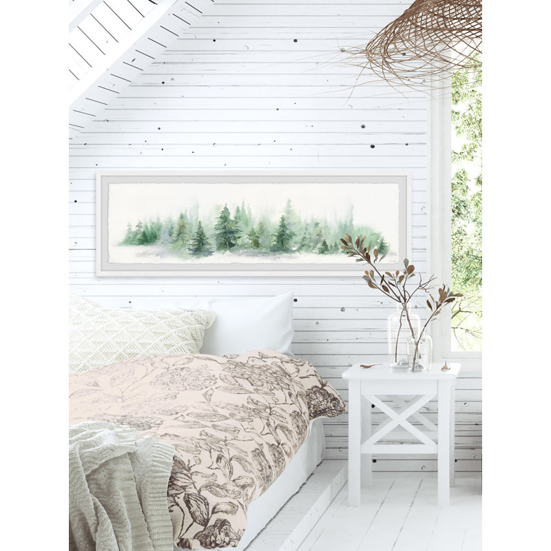 Snow Covered Pines - Single Picture Frame Panoramic Painting