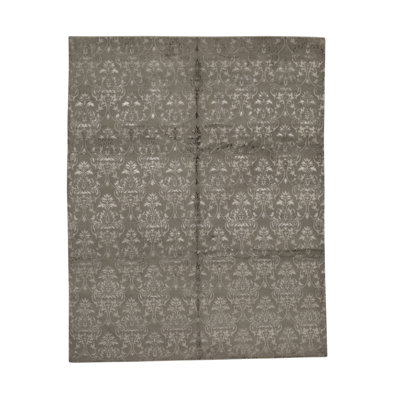 Tapis gris de haute qualité noué à la main