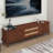 Rattan TV Stand For Tvs Up To 75", Entertainment Center With Solid Wood Legs-1135023522