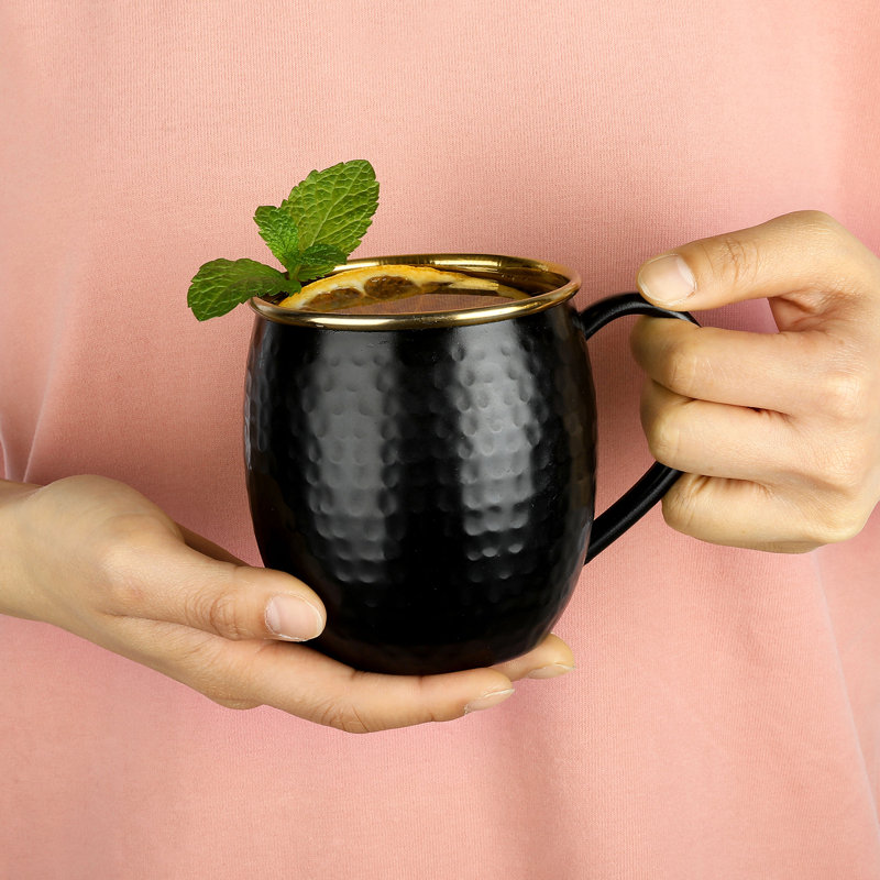 2 Piece 532ml Stainless Steel Moscow Mule Mug Set