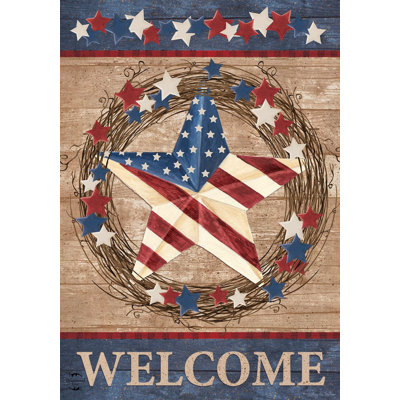Americana Barnstar Patriotic Garden Flag