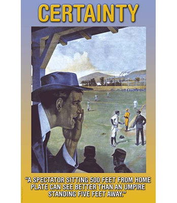 « certitude » par wilbur pierce, affiche rétro