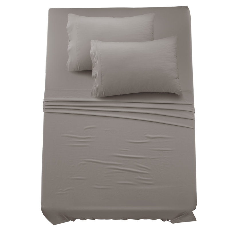 Lux Decor 6-Piece Ultra-Soft Microfiber Sheet Set Deep Pocket Fitted Sheet, Wrinkle & Fade-Resistant, Hotel Quality Bedding