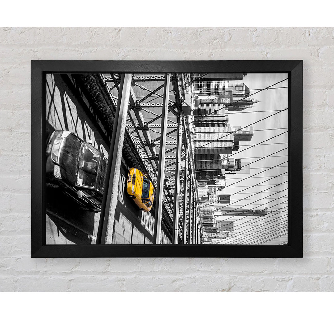 Brooklyn Bridge Yellow Cab NYC - Druck