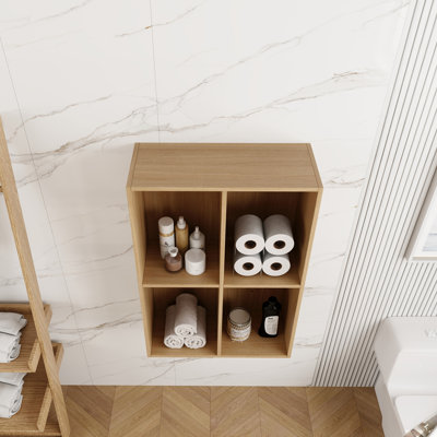 24 Inch Small Wall Mounted Storage Shelves, Suitable For Small Bathroom, Study, Storage Room