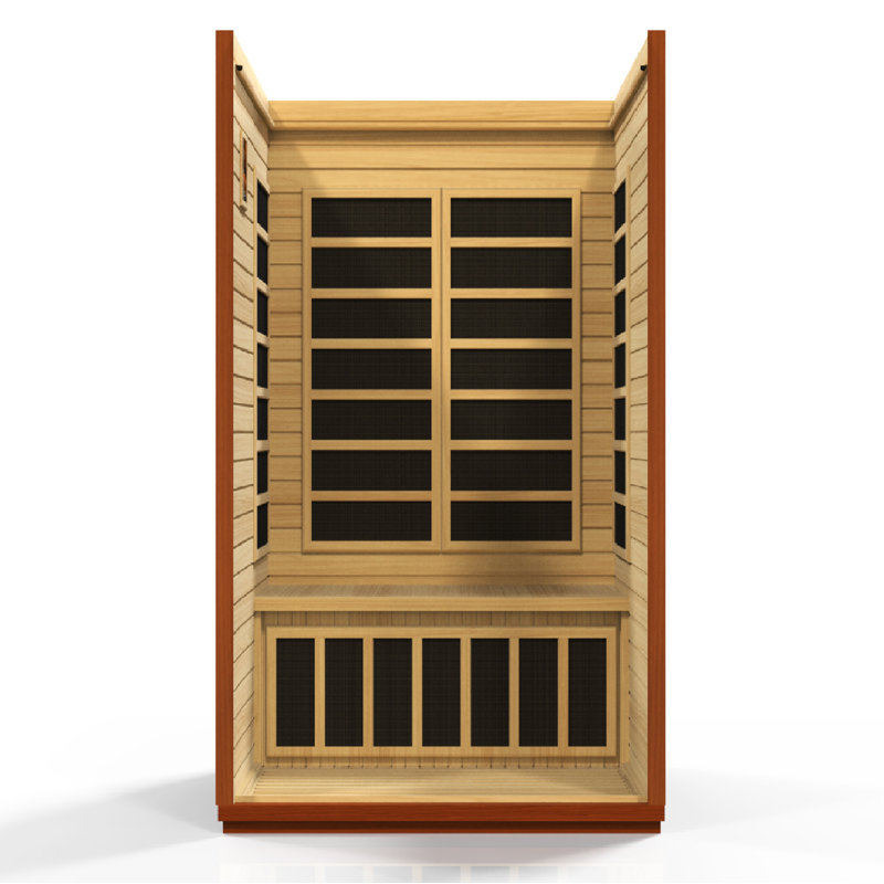 Barcelona Honey Dark Stain Hemlock 1-2 Person Infrared Sauna