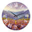Femme en robe jaune et chapeau marchant dans les champs - Horloge murale traditionnelle-60281729