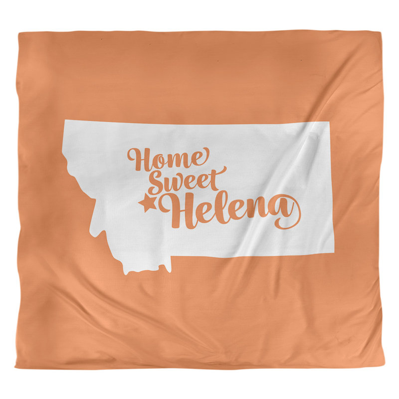 Housse de couette hélène montana, Housse de couette pour très grand lit, Orange, Microfibre