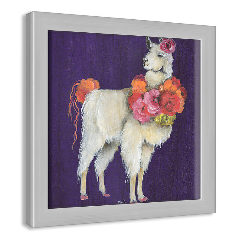 Art sur toile little, H 14 po x l 14 po x P 0,625 po, Cadre argenté