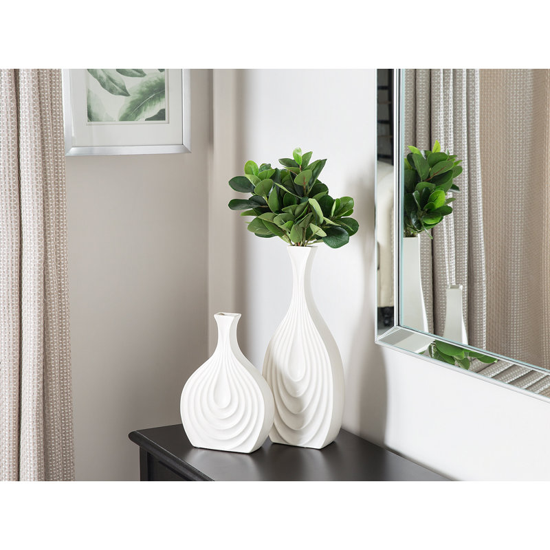 Drexil Ceramic Table Vase, White
