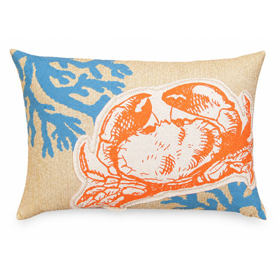 Coastal Appliqued Reversible Throw Pillow