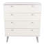4 Drawer Chest, White Wax Finish