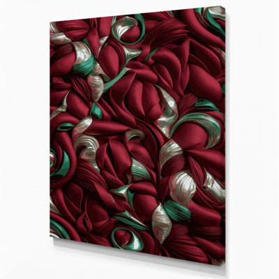 Abstract Shapes 39 Red Canvas Wall Art