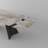 Extendable Sintered Stone Dining Table Set – Seats 6-10, Soft Cream Chairs with Gold Accents-1187072069