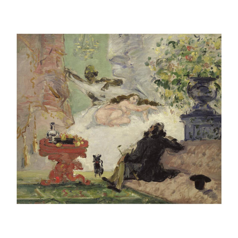 «A Modern Olympia» par Paul Cézanne - Estampe numérique, H 22 po x l 28 po