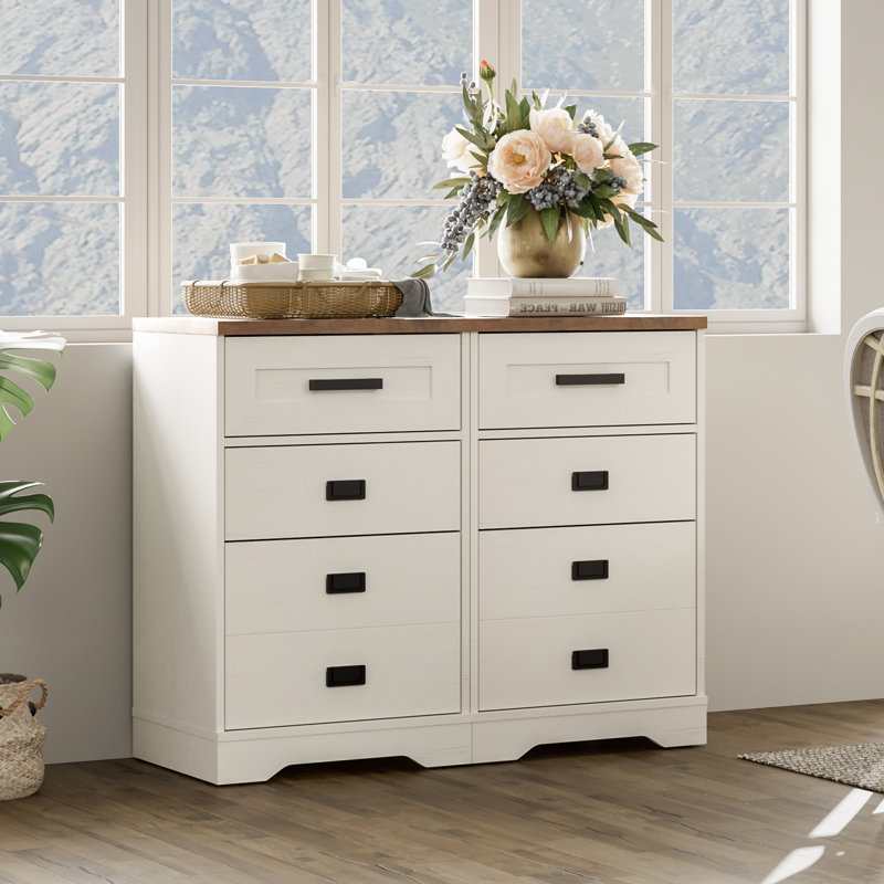 Ensemble de table de chevet 31,9 pouces Glenford, Blanc
