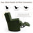 Upholstered Classic Wing Back Manual Handle Swivel Rock Glider Recliner-303197366