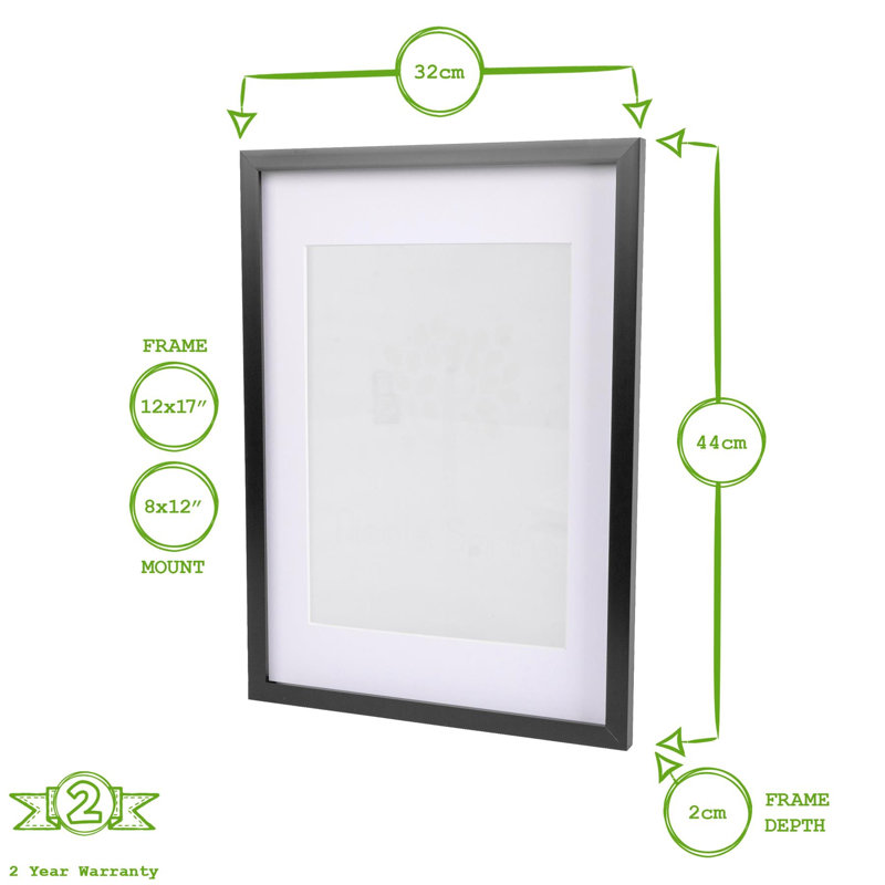 Photo Frames with A4 Mount - A3 (12" x 17") - Grey/White