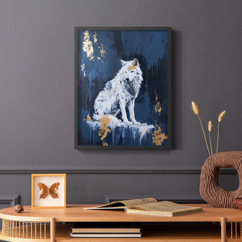 ANIMALS Series CXLV - reproduction encadrée de qualité supérieure - prête à être accrochée - aucun clou requis, Noir
