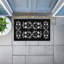 Tapis d'extérieur à motif de fractales rondes variées, design par El Perkin, 18 po x 30 po-120744758