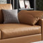 Causeuse coussin orange en cuir véritable-1237387116