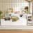 Full Size Daybed With Trundle,Wood Daybed Frame with Storage Drawers,Side Shelves and Desk,White-408917989-408917987