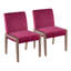 Chaise parsons rembourrée en velours bleu pierre Fonce-73284825-73284829