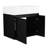 24" Bathroom Vanity With Resin Sink - Contemporary Design, Doors, Float Mount, Plywood, Black Chestnut Colored Basin Modern Cabinet 24 Inch Soft Close Mounting, Basin, For Small Bathrooms-647128555-647128566