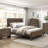 Transitional Dark Walnut Finish Bed 1pc