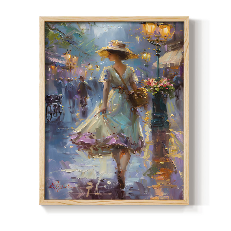 Reproduction encadrée WOMEN Series CMV III - bois massif, Naturel, H 15 po x l 12 po