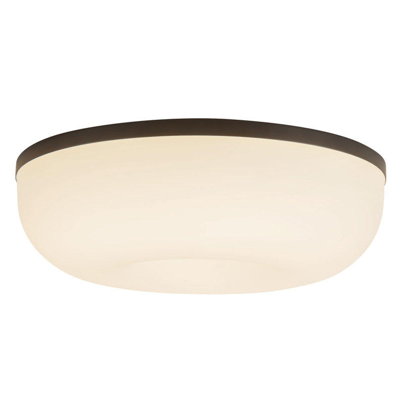 Jada 12-in Gold dimmable LED Flush Mount, Matte Black