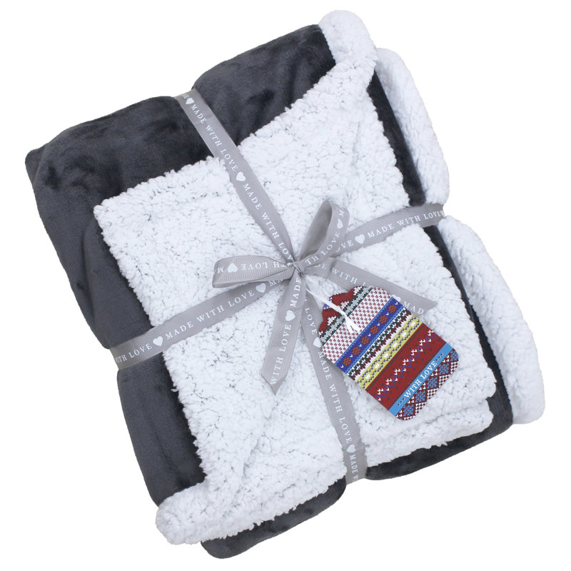 Fleece Throw Blanket, Charcoal