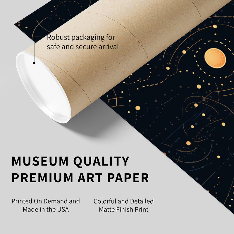 Astronomie et espace, étoiles V, impression d'art moderne sans cadre, H 16 po x l 16 po