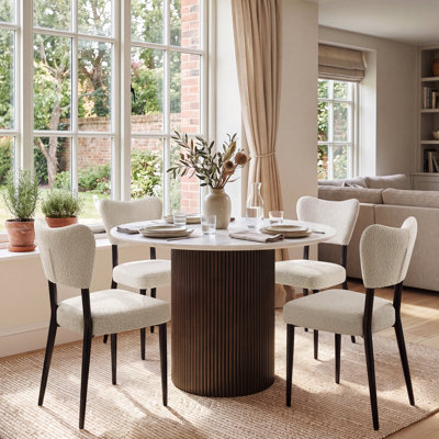 5-Piece Accent Round Dining Table Sets
