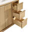 Clairence 36 In. Single Sink Freestanding Bath Vanity In Light Oak With Carrara Quartz Top