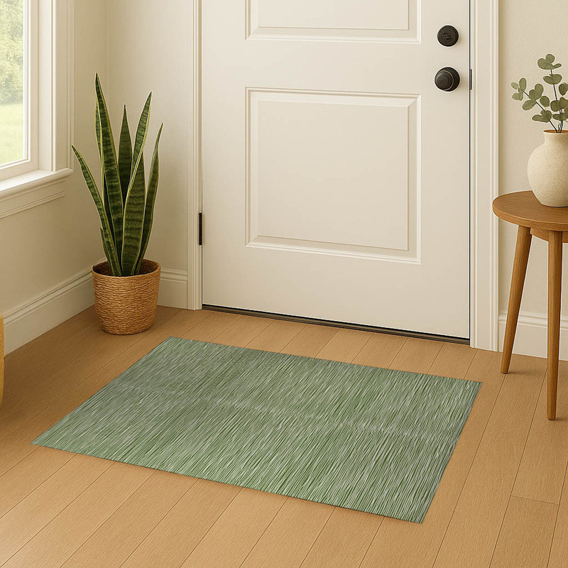Paillasson d'intérieur Tess, L 36 po x L 60 po, Vert olive