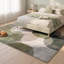 Tapis Vale2 Modern Circles géométrique vert gris blanc, lavable à la machine, antidérapant, à poils courts, pour l'intérieur et l'extérieur, adapté aux animaux domestiques, idéal pour le salon, la chambre, la salle à manger, l'entrée, le corridor ou le bureau.-794917677
