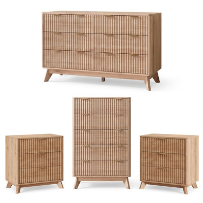 4-Piece Bedroom Set with 2 Dressers and 2 Nightstands