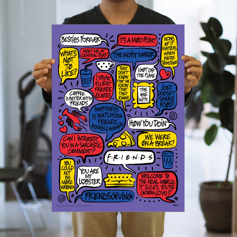 Friends (30Th Quotes) Mightyprint Wall Art