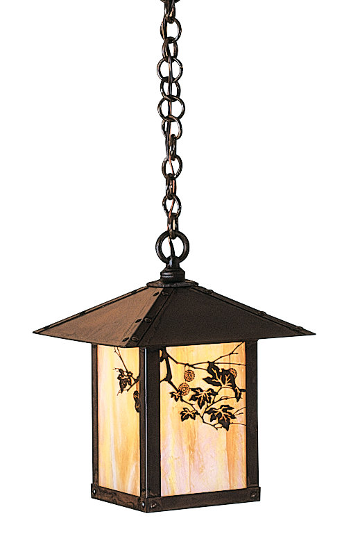 McLoud Outdoor Hanging Lantern, Sycamore, Bronze, White Opalescent
