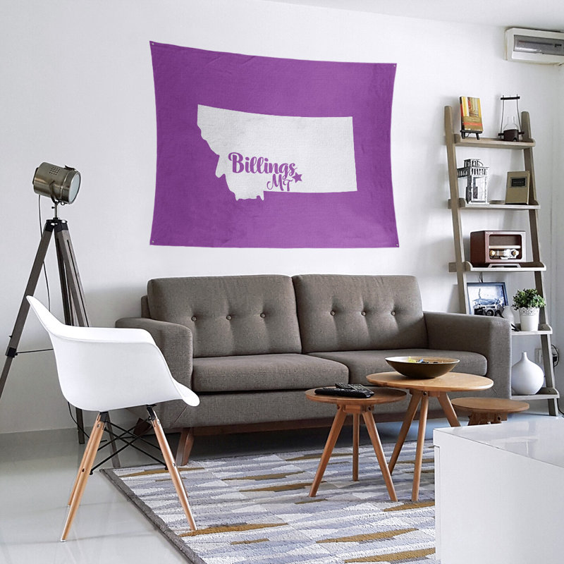 Tapisserie Billings Montana, H 51 po x l 60 po, Violet