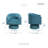 Florentina 27.5" Modern & Contemporary Swivel Chair - Velvet Barrel Back Chair with 360-Degree Swivel and High-Density Foam Seat.-349922178